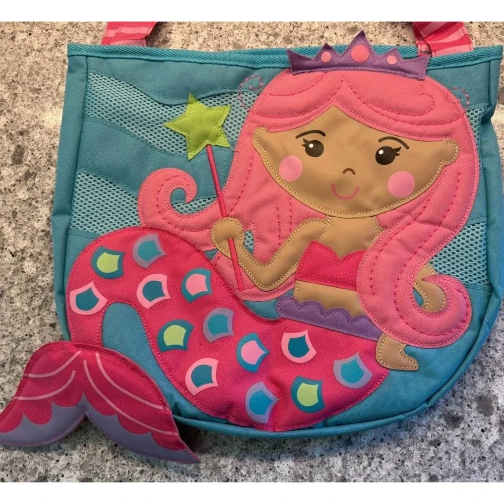 Stephen Joseph Kids Mermaid Beach Travel Mesh‎ Tote Bag